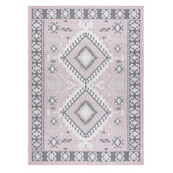 Kusový koberec Sion Sisal Aztec 3007 pink/ecru – na ven i na doma