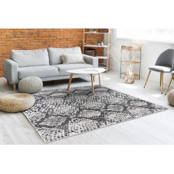 Kusový koberec Sion Sisal Snake`s skin 22162 ecru/black – na ven i na doma