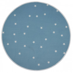 Kusový dětský koberec Hvězdičky modré kruh