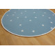 Kusový dětský koberec Hvězdičky modré kruh