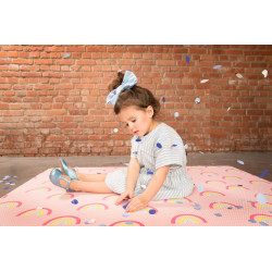 Dětský pěnový koberec Pink rainbows – na ven i na doma