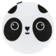 AKCE: 120x120 (průměr) kruh cm Dětský kusový koberec Petit Panda white kruh