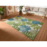 Kusový koberec Flair 105617 Tropical Leaves Turqouise Green – na ven i na doma
