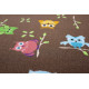 Dětský kusový koberec Sovička 5251 hnědý