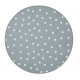 AKCE: 160x160 (průměr) kruh cm Kusový dětský koberec Puntík šedý kruh