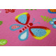 Dětský kusový koberec Motýlek 5241 růžový