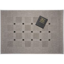 Kusový koberec FLOORLUX Silver/Black 20079 – na ven i na doma