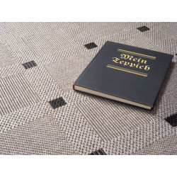 Kusový koberec FLOORLUX Silver/Black 20079 – na ven i na doma