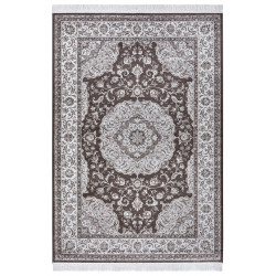 AKCE: 95x140 cm Kusový koberec Naveh 105030 Brown, silver