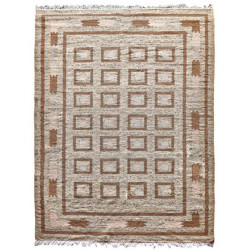 Ručně vázaný kusový koberec Guggenheim DESP P81 Brown Natural