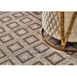 Ručně vázaný kusový koberec Guggenheim DESP P81 Brown Natural