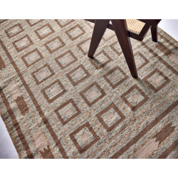 Ručně vázaný kusový koberec Guggenheim DESP P81 Brown Natural