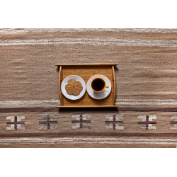 Ručně vázaný kusový koberec Ginger DESP P83 Brown Cream