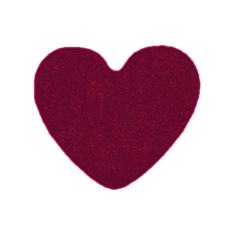 Kusový koberec Eton vínově červený srdce