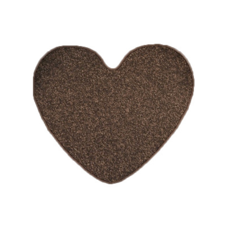 Kusový koberec Eton hnědý srdce