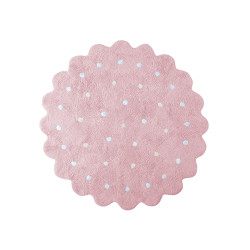 AKCE: 140x140 kytka cm Přírodní koberec, ručně tkaný Little Biscuit Pink