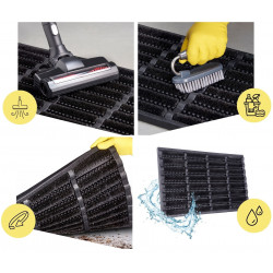 Venkovní čistící rohož Mix Mats Brushes 105648 Black - na ven i na doma
