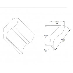 ORAC stropní lišta CB500 jednoduchá