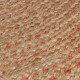 Kusový koberec Capri Jute Natural/Coral kruh