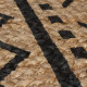 Kusový koberec Printed Jute Luis Natural/Black