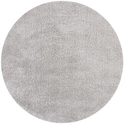 Kusový koberec Shaggy Teddy Grey kruh