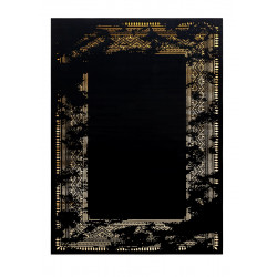 AKCE: 140x190 cm Kusový koberec Gloss 408C 86 glamour black/gold
