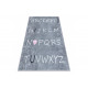 Dětský kusový koberec Junior 52106.801 Alphabet grey