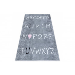 Dětský kusový koberec Junior 52106.801 Alphabet grey