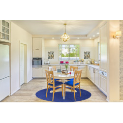 Kusový koberec Eton modrý 82 kruh