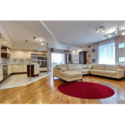 Kusový koberec Eton vínově červený kruh