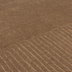 Kusový ručně tkaný koberec Tuscany Textured Wool Border Brown