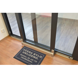 Rohožka Včera bylo uklizeno (škoda žes to promeškal) 40x60 cm - na ven i na doma