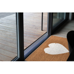 Rohožka srdce bílé 105682 - na ven i na doma