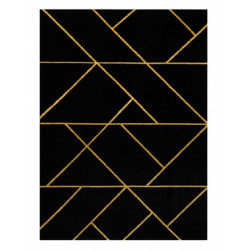 AKCE: 120x170 cm Kusový koberec Emerald geometric 1012 black and gold