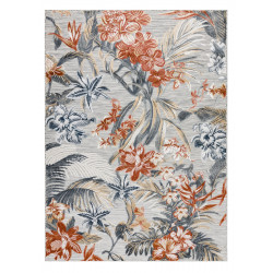 AKCE: 157x220 cm Kusový koberec Botanic 65262 flowers grey – na ven i na doma