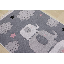 TRHÁK: Dětský kusový koberec Natur Sloni