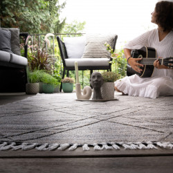 Ručně tkaný kusový koberec My Dakar 365 anthracite – na ven i na doma