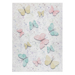 AKCE: 160x220 cm Dětský kusový koberec Bambino 1610 Butterflies cream