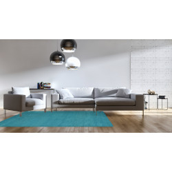 Ručně všívaný kusový koberec Asra wool tyrkys