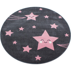 AKCE: 120x120 (průměr) kruh cm Dětský kusový koberec Kids 610 pink kruh