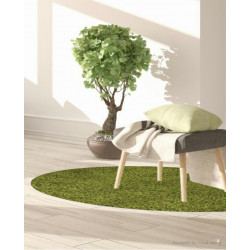 Kusový koberec Life Shaggy 1500 green kruh