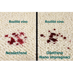 Nano impregnace kusového koberce
