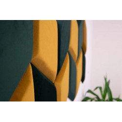 Čalouněný akustický panel nástěnný Riwiera 41 hořčicová čtverec