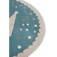 Dětský koberec Adventures 105970 Cream Blue kruh