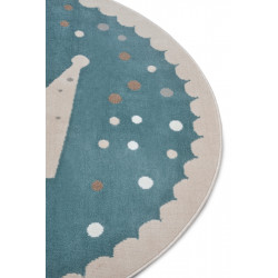 Dětský koberec Adventures 105970 Cream Blue kruh
