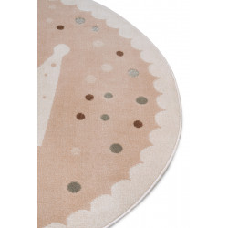 Dětský koberec Adventures 105971 Cream Beige kruh