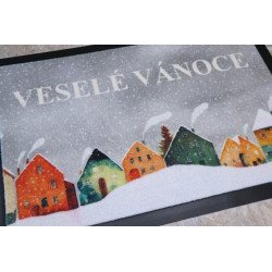 Rohožka vánoční Zasněžená vesnička