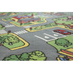 Dětský kusový koberec Hravé město kruh