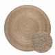 Kusový koberec Jute Braided 106006 Grey Brown kruh