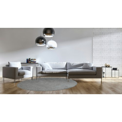 Kusový koberec Capri světle béžový kruh